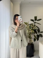 کت شوکا جنس لینن زارا کد 1463 - تصویر 3