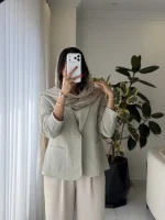 کت شوکا جنس لینن زارا کد 1463 - تصویر 14
