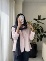 کت شوکا جنس لینن زارا کد 1463 - تصویر 7