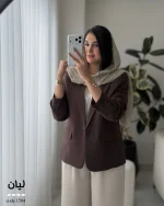 کت مدل لیان جنس لینن اسلپ گرم بالا کد 1504 - تصویر 8