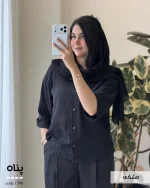 شومیز مدل پناه جنس لینن حصیری کد 1506 - تصویر 5