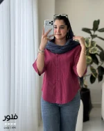 شومیز مدل فلور جنس نخ پنبه ۱۰۰٪ کد 1496 - تصویر 5