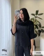 شومیز مدل پناه جنس لینن حصیری کد 1506 - تصویر 8