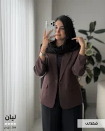 کت مدل لیان جنس لینن اسلپ گرم بالا کد 1504 - تصویر 2