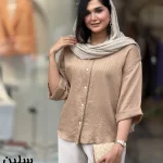 شومیز سلین جنس سزار شیشه ای کد 1467