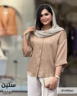شومیز سلین جنس سزار شیشه ای کد 1467 - تصویر 5