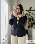 کت مدل لیان جنس لینن اسلپ گرم بالا کد 1504 - تصویر 5