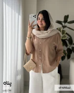 شومیز مدل پناه جنس لینن حصیری کد 1506 - تصویر 6