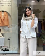 شومیز سلین جنس سزار شیشه ای کد 1467 - تصویر 3