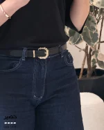 کمربند حصیر چرم دو دوخت کد 1478
