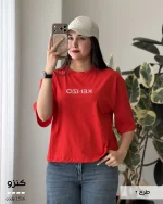 تیشرت قرمز مدل کنزو پنبه نخ 28 کد 1516 - تصویر 7