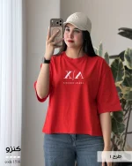 تیشرت قرمز مدل کنزو پنبه نخ 28 کد 1516 - تصویر 4