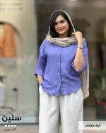 شومیز سلین جنس سزار شیشه ای کد 1467 - تصویر 2