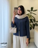 کت مدل هرمس جنس صوفیا لینن کد 1489 - تصویر 14