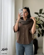 شومیز مدل فلور جنس نخ پنبه ۱۰۰٪ کد 1496 - تصویر 7