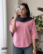 شومیز مدل فلور جنس نخ پنبه ۱۰۰٪ کد 1496 - تصویر 4
