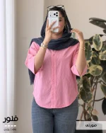 شومیز مدل فلور جنس نخ پنبه ۱۰۰٪ کد 1496 - تصویر 8