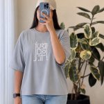 تیشرت باکسی مدل just do it جنس پنبه درجه یک کد 1512