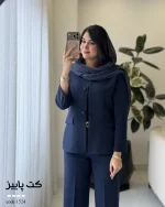 کت مدل پاییز جنس کرپ هرمس کد 1524 - تصویر 2