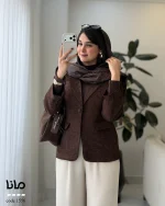 خرید پالتو زنانه رنگ شکلاتی