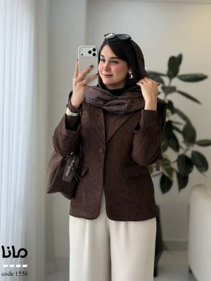 خرید پالتو زنانه رنگ شکلاتی