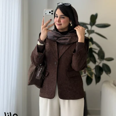 خرید پالتو زنانه رنگ شکلاتی