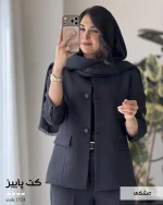 کت مدل پاییز جنس کرپ هرمس کد 1524 - تصویر 3