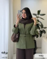 بارونی مدل برکه جنس کتون سانتانا گرم بالا کد 1539 - تصویر 6