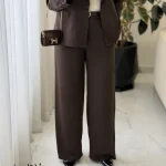 شلوار زنانه مدل پرنس کرپ مورگان گرم بالا کد 1541