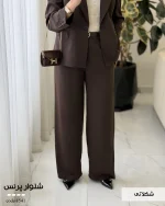 شلوار زنانه مدل پرنس کرپ مورگان گرم بالا کد 1541