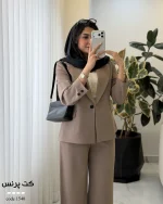 کت زنانه مدل پرنس کرپ مورگان کد 1540 - تصویر 7