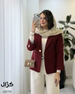پالتو کتی زنانه کژال مدل 1566 | پالتو لمزور جیتی آسترکشی شده - تصویر 7