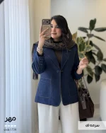 کت پاییزه مدل مهر جنس جیر ایشو کد 1538 - تصویر 4