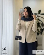 کت مدل آذر جیر ایشو مزونی با آسترکشی کد 1543 - تصویر 2