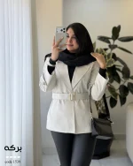 بارونی مدل برکه جنس کتون سانتانا گرم بالا کد 1539 - تصویر 8