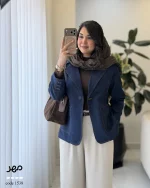 کت پاییزه مدل مهر جنس جیر ایشو کد 1538 - تصویر 2