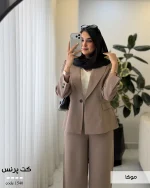 کت زنانه مدل پرنس کرپ مورگان کد 1540 - تصویر 5