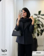 کت بلیزر پاییزی زنانه آلتون مدل دیبا مشکی