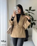 بارونی مدل برکه جنس کتون سانتانا گرم بالا کد 1539 - تصویر 12