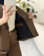 کت زنانه مدل پرنس کرپ مورگان کد 1540 - تصویر 14