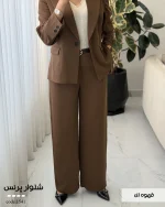 شلوار زنانه مدل پرنس کرپ مورگان گرم بالا کد 1541 - تصویر 2