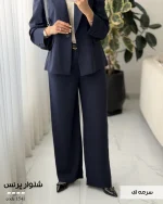 شلوار زنانه مدل پرنس کرپ مورگان گرم بالا کد 1541 - تصویر 4