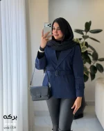 بارونی مدل برکه جنس کتون سانتانا گرم بالا کد 1539 - تصویر 3