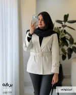 بارونی مدل برکه جنس کتون سانتانا گرم بالا کد 1539 - تصویر 2