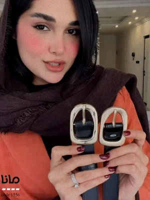کمربند مشکی زنانه مدل ملانی