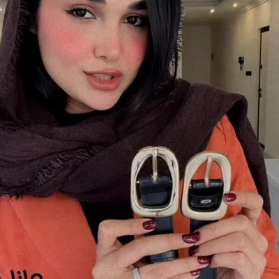 کمربند مشکی زنانه مدل ملانی