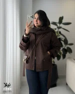 بارونی زنانه مدل نیلا | کتان سانتانا کد 1551 - تصویر 6
