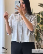 شومیز مدل رستا جنس بزن کرسپو نخ ۱۰۰٪ کد 1532 - تصویر 3