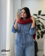 کت جین زنانه اسکای رنگ آبی