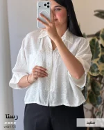 شومیز مدل رستا جنس بزن کرسپو نخ ۱۰۰٪ کد 1532 - تصویر 6